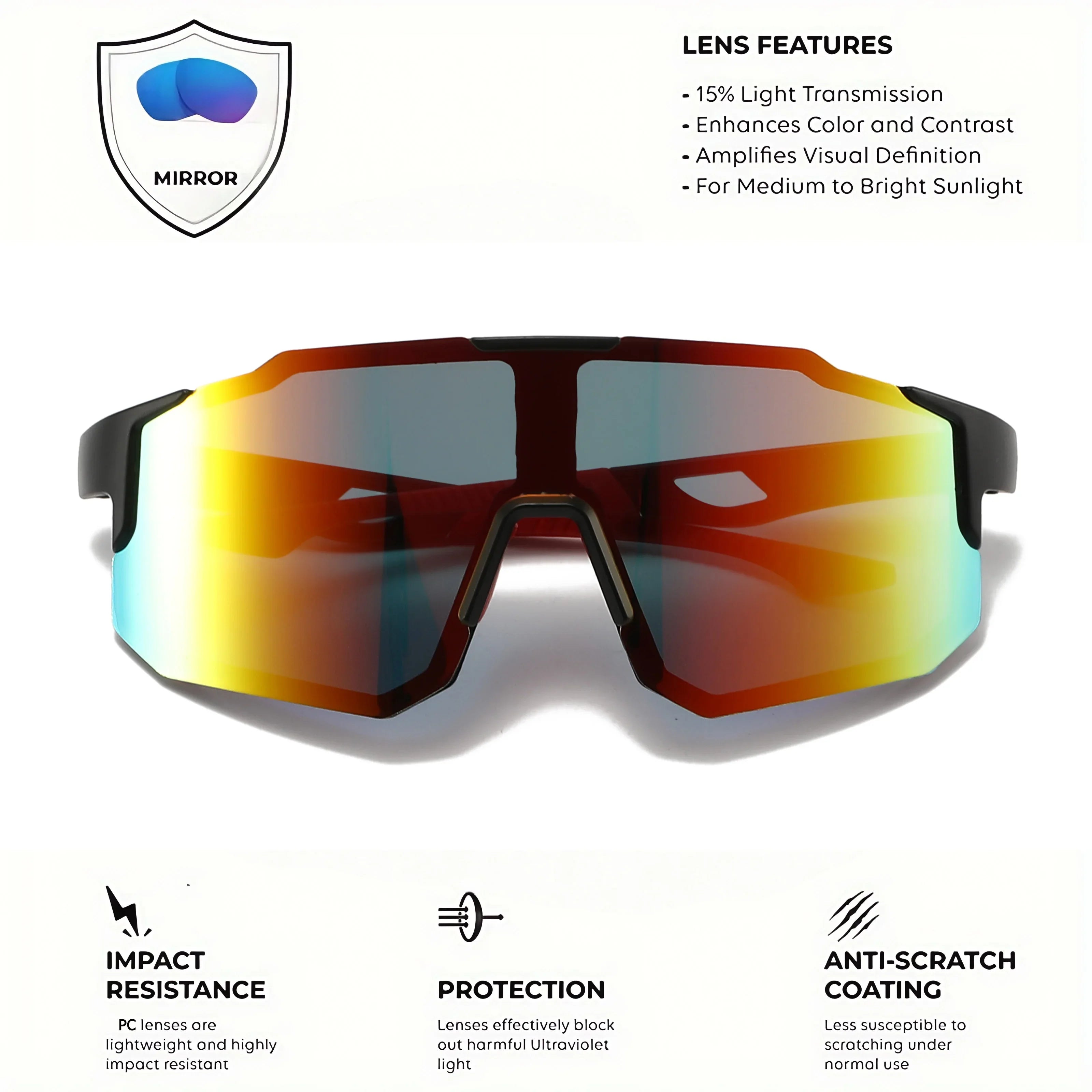 Vibrant Wraparound Sunglasses