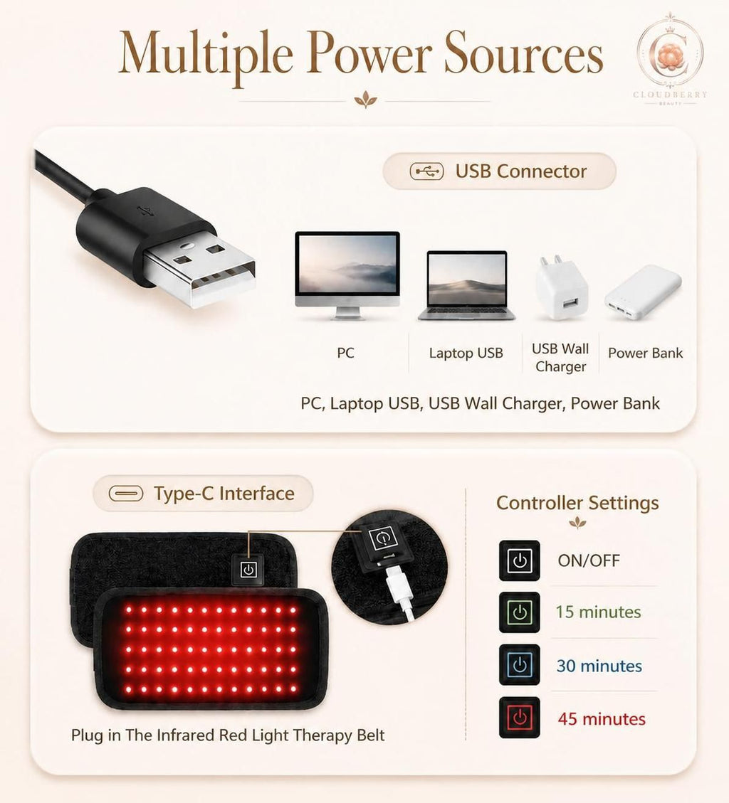 Red Light Therapy Slimming Belt