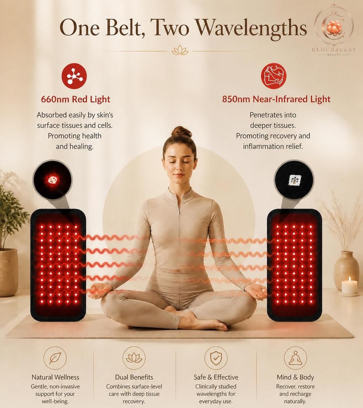 Red Light Therapy Slimming Belt